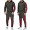 Mens Color Block Winter Tracksuit Warm Breathable 2Piece Sportswear Set 10