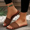 Womens Summer Flat Sandals Luxury Open Toe Non Slip Beach Slides 0