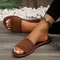 Womens Summer Flat Sandals Luxury Open Toe Non Slip Beach Slides 1