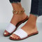 Womens Summer Flat Sandals Luxury Open Toe Non Slip Beach Slides 4