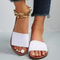 Womens Summer Flat Sandals Luxury Open Toe Non Slip Beach Slides 8