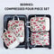4 Piece Compression Packing Cubes Set Large Capacity Foldable Expandable Travel Storage Bags 6
