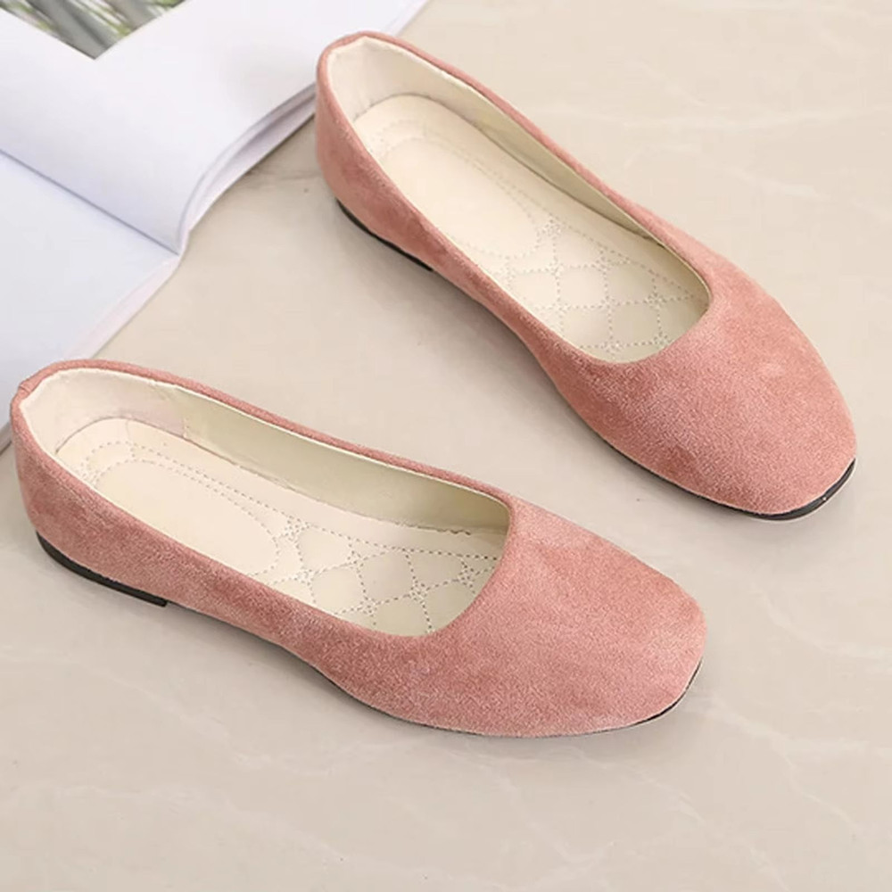 Timeless Suede SquareToe Loafers For Women FlatHeel SpringSummer Comfort 2