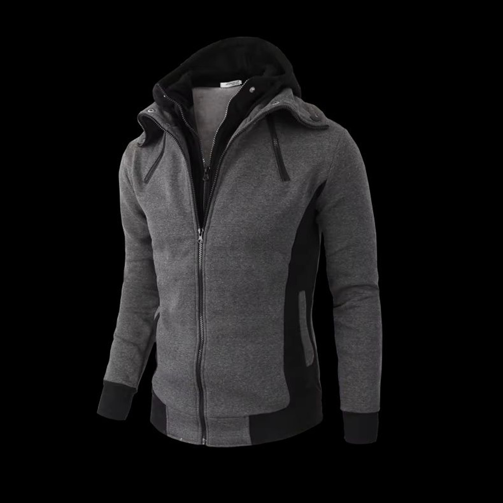 Urban SlimFit Fleece Bomber Jacket With ScarfStyle Stand Collar 5