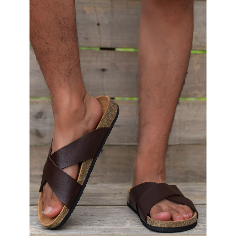 AquaStep Mens Waterproof NonSlip Thick Sole Slippers Lightweight SlipOn Comfort 0