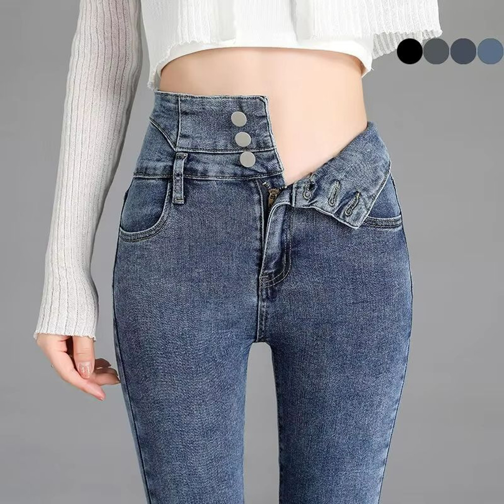 Vintage HighWaist Stretch Skinny Jeans Womens Slim Fit Pencil Pants 0