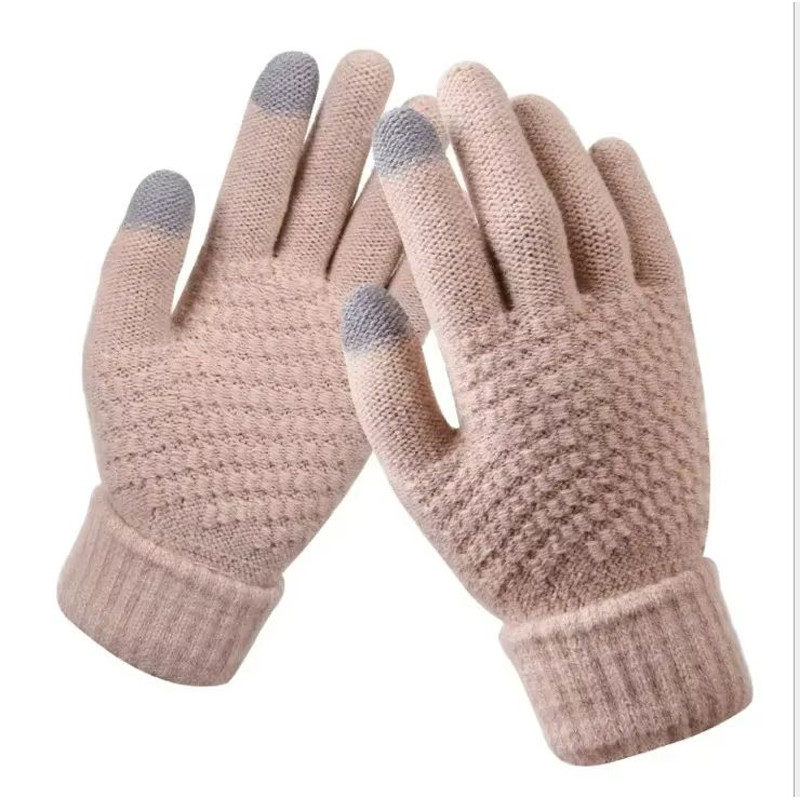 CozyTouch Winter Touch Screen Gloves Unisex Warm Knit FullFinger Mittens 12
