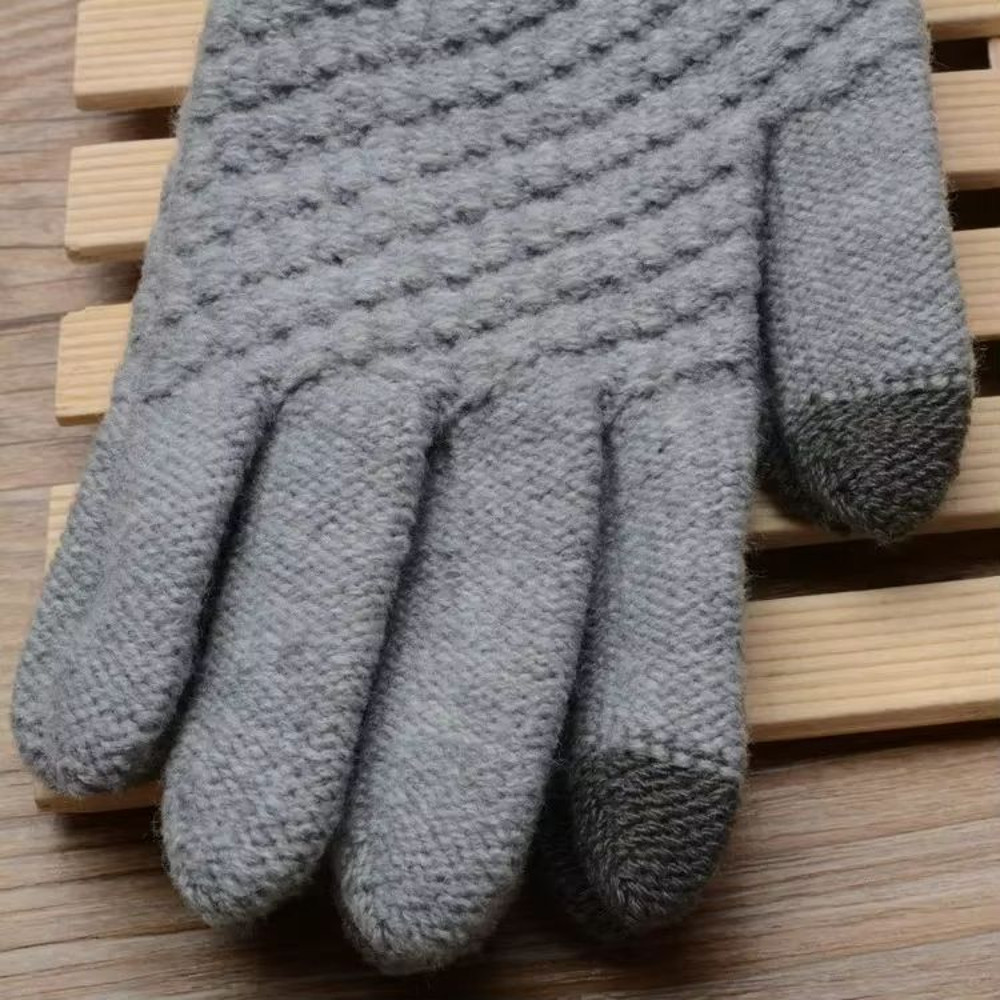 CozyTouch Winter Touch Screen Gloves Unisex Warm Knit FullFinger Mittens 4