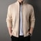 UrbanEdge Mens StandUp Collar Knit Cardigan Slim Fit Winter Sweater Jacket 0