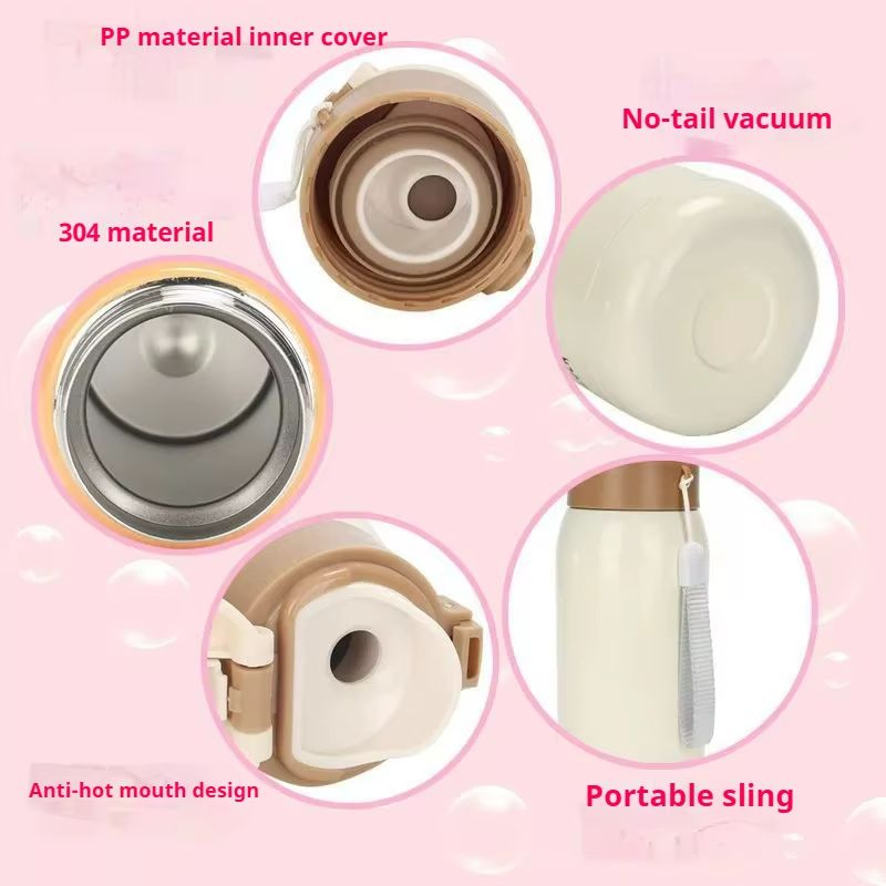 ThermoGo Stainless Steel Travel Mug Mini Vacuum Insulated Flask For Hot Cold Drinks 200ML350ML 5