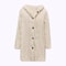 CozyChic Womens Plush Winter Jacket Thickened Solid Color Button Casual Coat 5