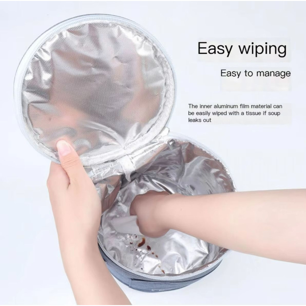 RoundPro Insulated Lunch Bag Waterproof Thermal Food Storage For Office Travel 1