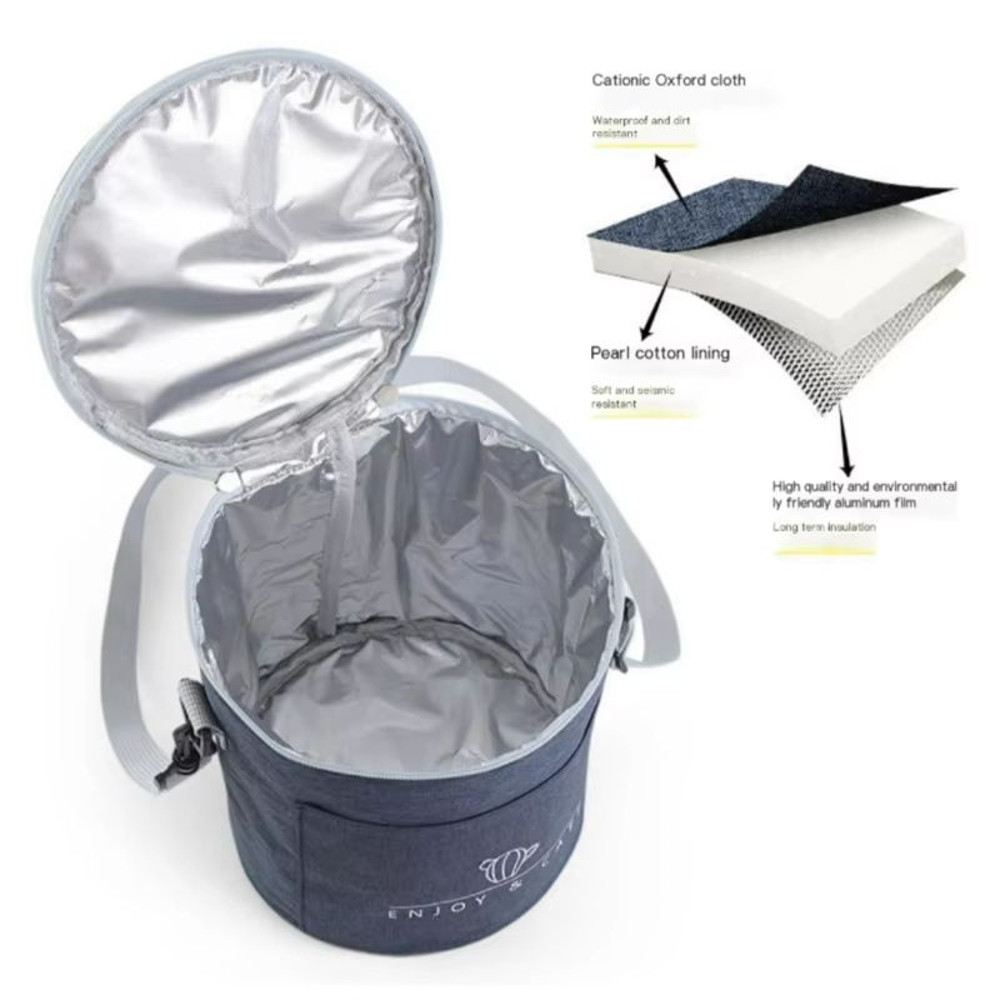 RoundPro Insulated Lunch Bag Waterproof Thermal Food Storage For Office Travel 2