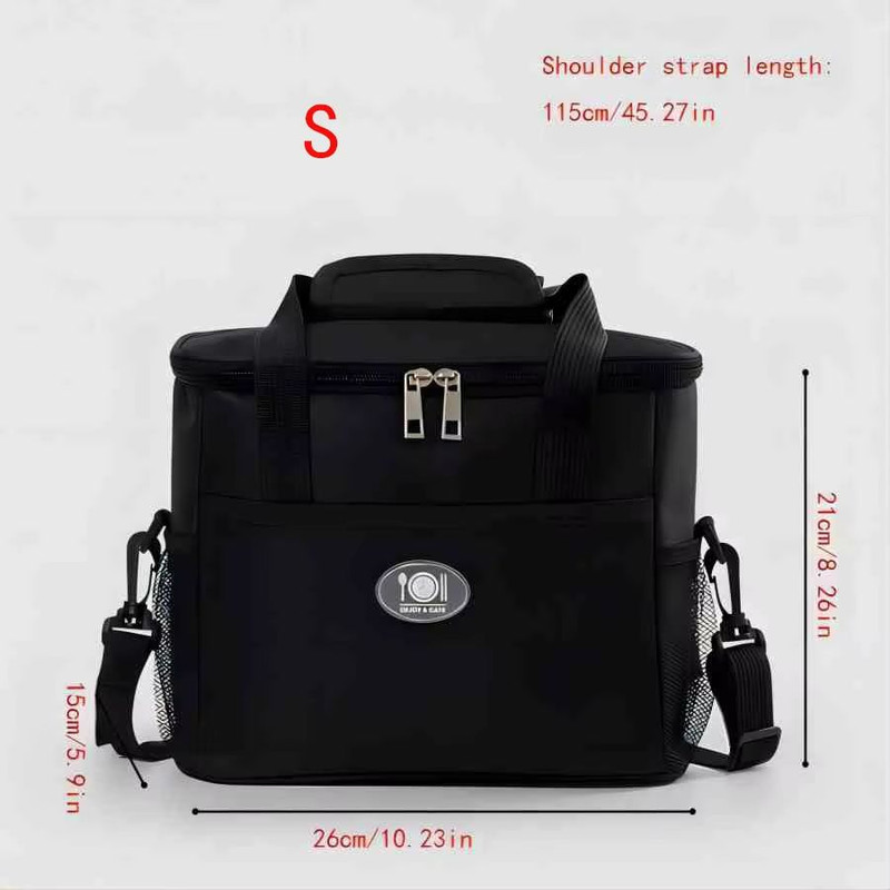 FrescoMax Large Capacity Picnic Bag Aluminum Foil Insulated Lunch Box Portable Cooler 6