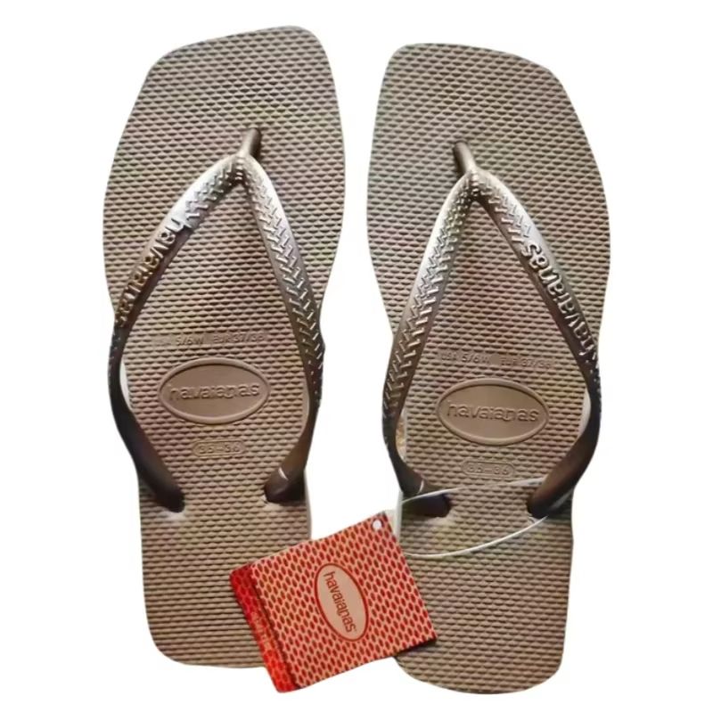 Coastal Luxe Womens Square Toe Sandals Rubber Outdoor Beach Flip Flops Casual Slippers 7