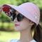 Womens Wide Brim Foldable Sun Hat AntiUV Beach Visor Cap For Summer Vacation 4