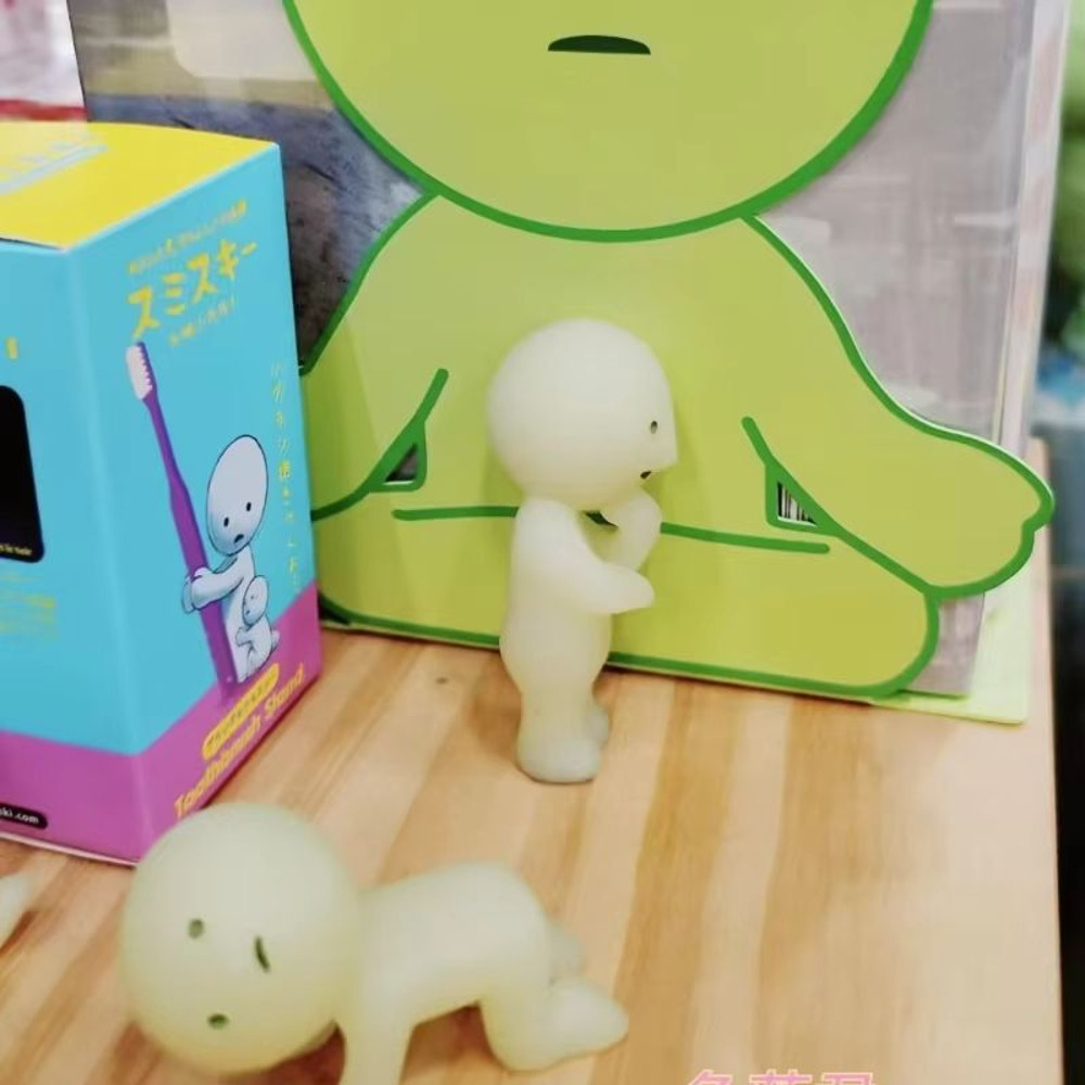 Smiski Toothbrush Pen Holder Cute Standing Night Light Figurine And Desktop Decoration 4