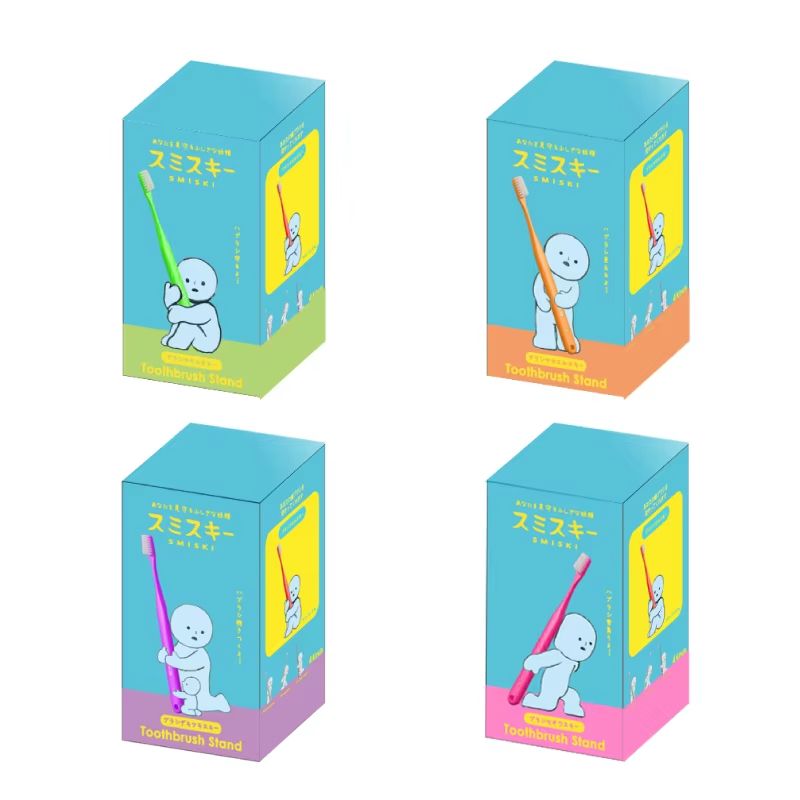 Smiski Toothbrush Pen Holder Cute Standing Night Light Figurine And Desktop Decoration 5