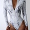 Womens Long Sleeve Zipper OnePiece Swimsuit Summer Print Surf Swimwear For Beach And Water Sports 6