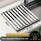 304 Stainless Steel Sink Drain Rack – Foldable & Retractable Dish Drying Basket for Kitchen Organization