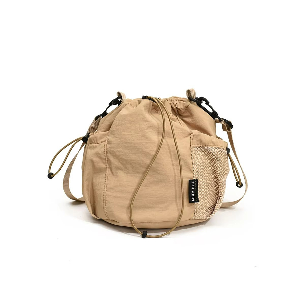 KStyle Niche Lightweight Nylon Drawstring Crossbody Bag 6