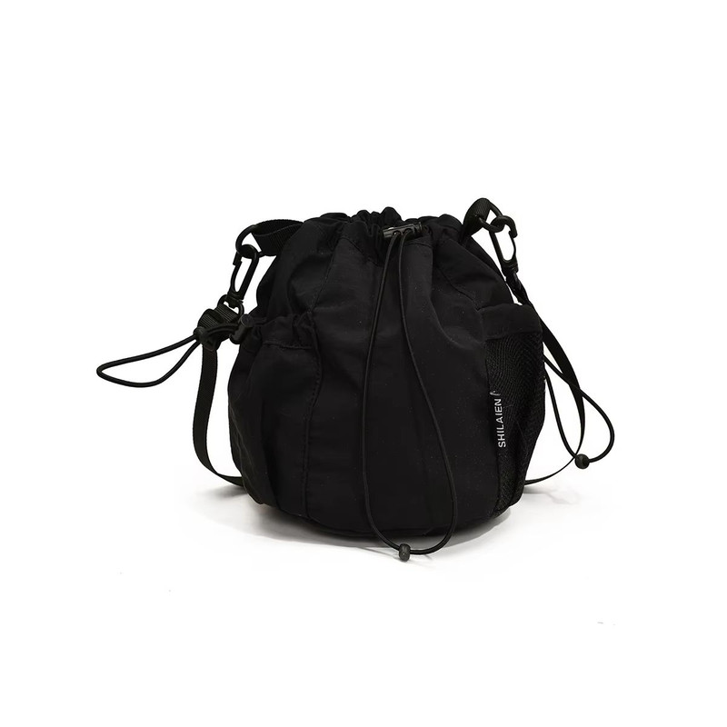 KStyle Niche Lightweight Nylon Drawstring Crossbody Bag 7