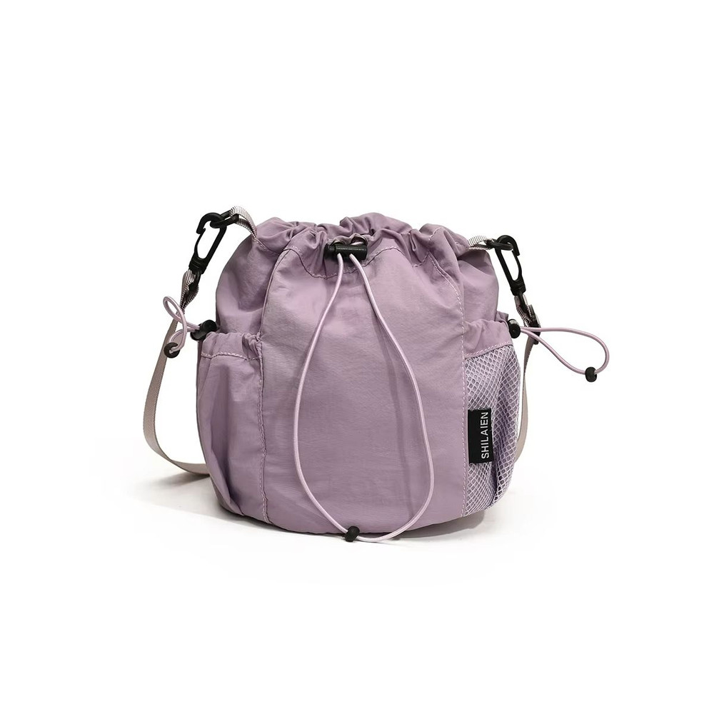 KStyle Niche Lightweight Nylon Drawstring Crossbody Bag 10