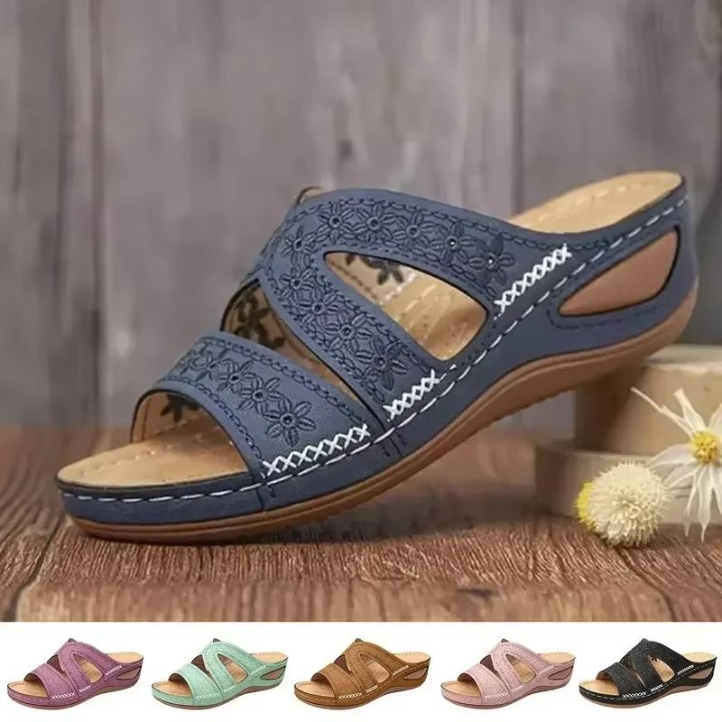 HeritageStep Orthopedic Vintage Wedge Sandals 0