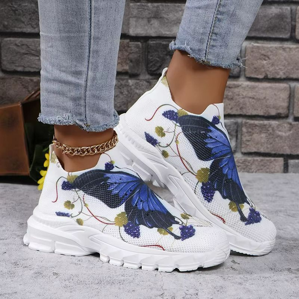 FloraLift Floral Knit Platform Sneakers 7