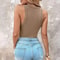 Ribbed Knit Tank Top With BuiltIn Bra Casual Sleeveless Crew Neck Summer Vest 1