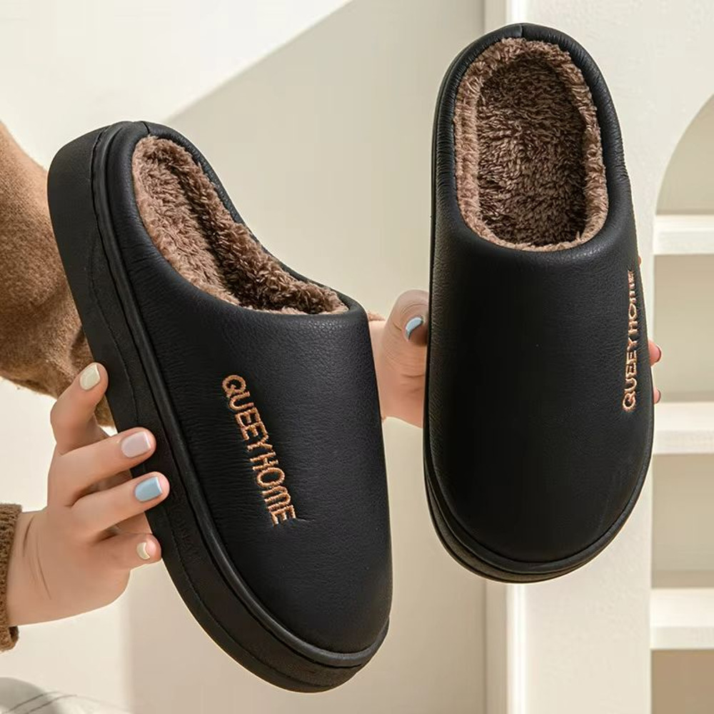 CozyDry Waterproof Cotton Slippers AntiSlip ThickSoled Warm Winter Slippers 0