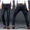 Mens Light Luxury Stretch Slim Fit Pants Soft Business Casual Denim Trousers 1