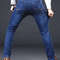 Mens Light Luxury Stretch Slim Fit Pants Soft Business Casual Denim Trousers 3