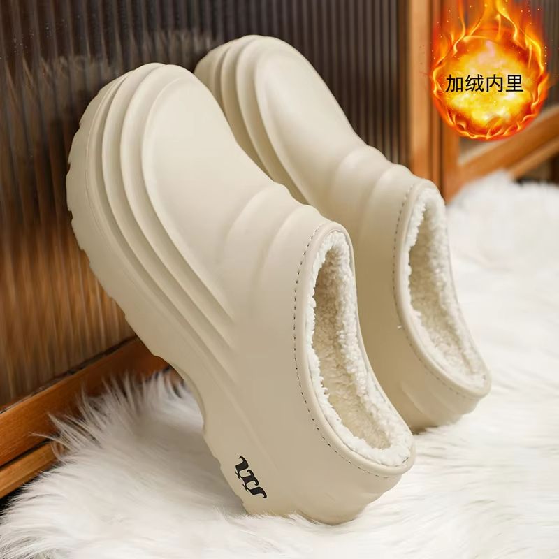 Mens Waterproof Winter Cotton Slippers Warm SlipOn Indoor Outdoor Comfort 4