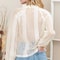 AYUALIN Vintage Hollow Out Lace Blouse Elegant Long Sleeve Boho Beach Top For Women 5