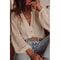 AYUALIN Vintage Hollow Out Lace Blouse Elegant Long Sleeve Boho Beach Top For Women 6
