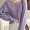 Elegant SeeThrough Loose Knit Sweater Soft Warm Autumn Winter Cashmere Pullover For Women 10