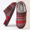 Mens Winter Plaid Memory Foam Slippers Warm Furry Indoor House Shoes For AllDay Comfort 8