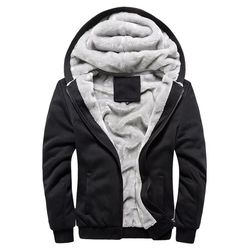 mens winter fleece hoodie jacket – thick warm zipper sweatshirt coat for casual wear & sports