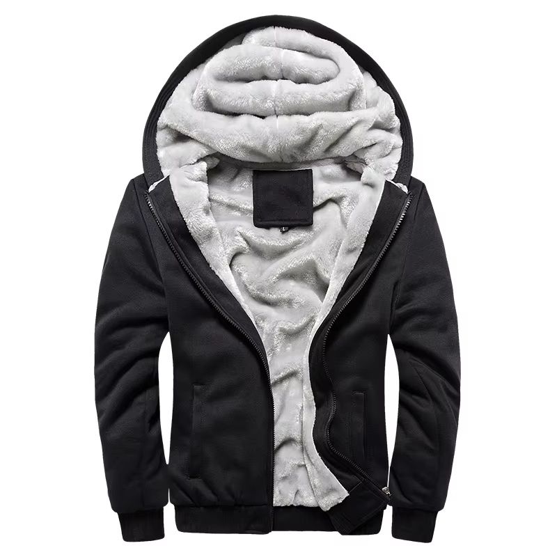 Mens Winter Fleece Hoodie Jacket Thick Warm Zipper Sweatshirt Coat For Casual Wear Sports 0