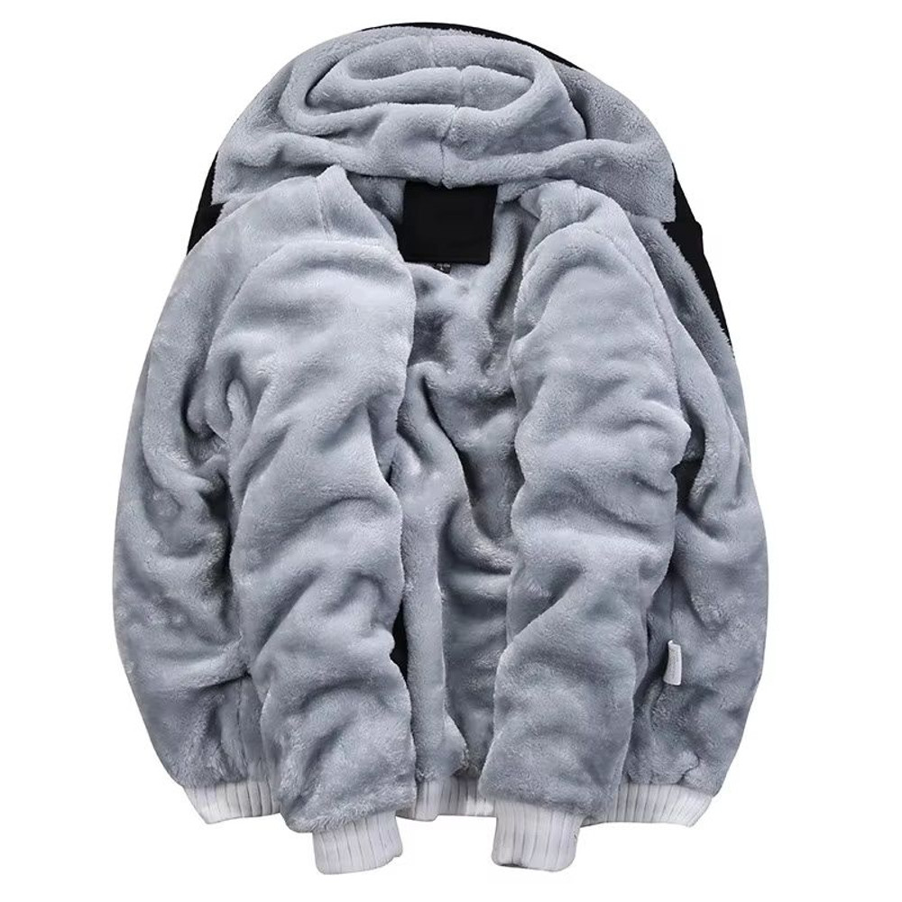 Mens Winter Fleece Hoodie Jacket Thick Warm Zipper Sweatshirt Coat For Casual Wear Sports 3