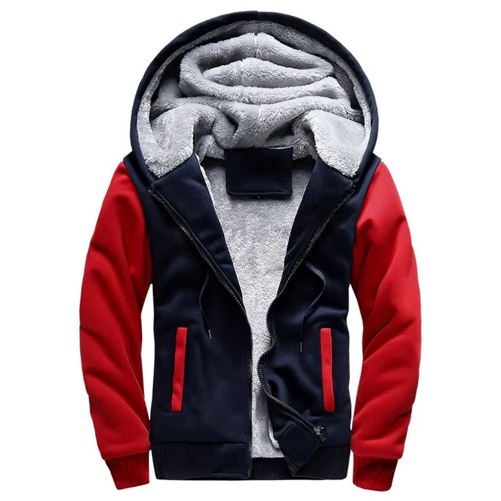 Mens Winter Fleece Hoodie Jacket Thick Warm Zipper Sweatshirt Coat For Casual Wear Sports 10