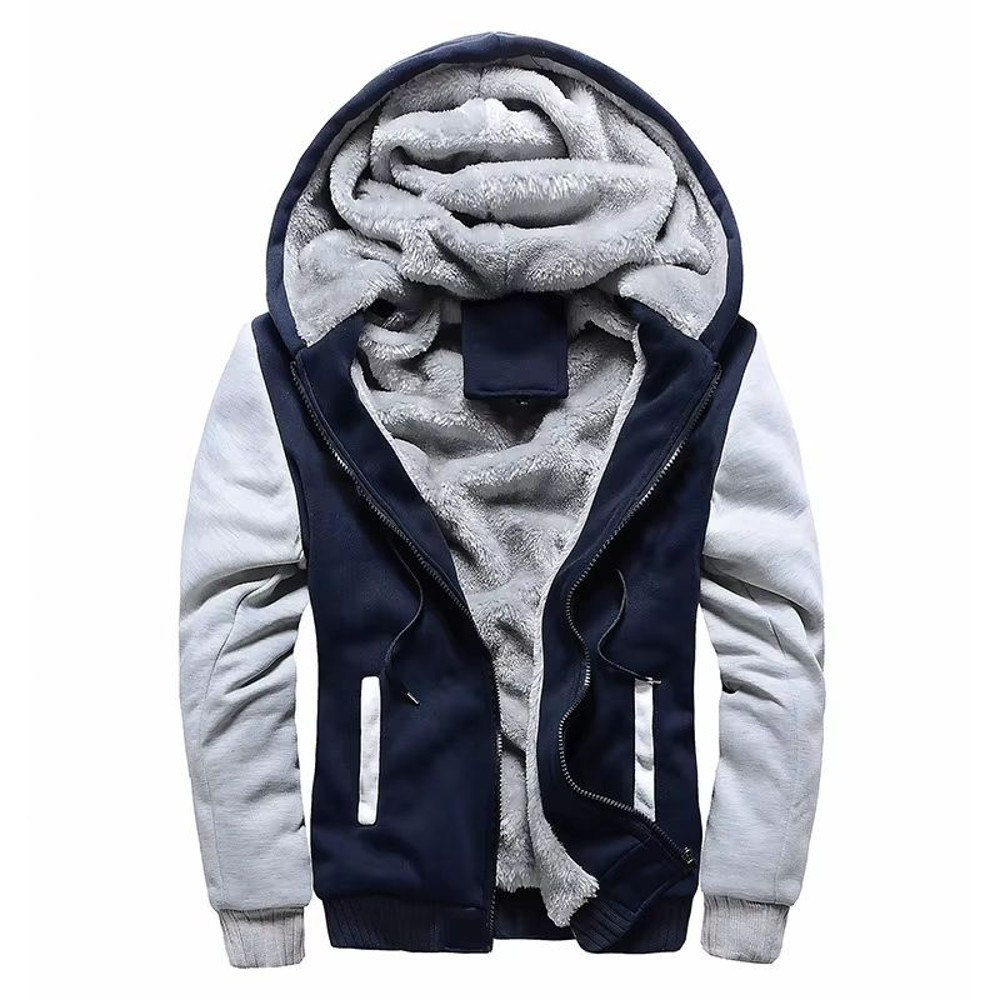 Mens Winter Fleece Hoodie Jacket Thick Warm Zipper Sweatshirt Coat For Casual Wear Sports 11