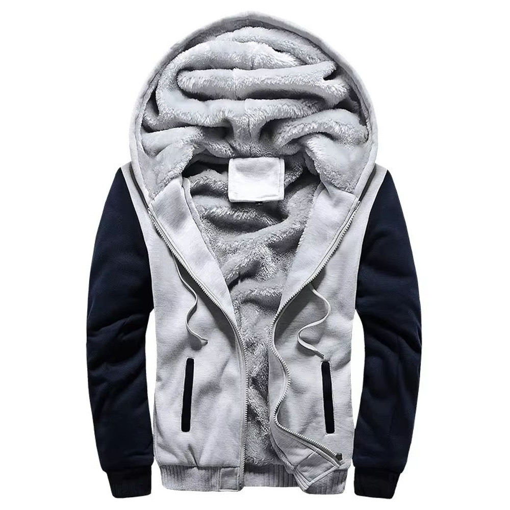 Mens Winter Fleece Hoodie Jacket Thick Warm Zipper Sweatshirt Coat For Casual Wear Sports 12