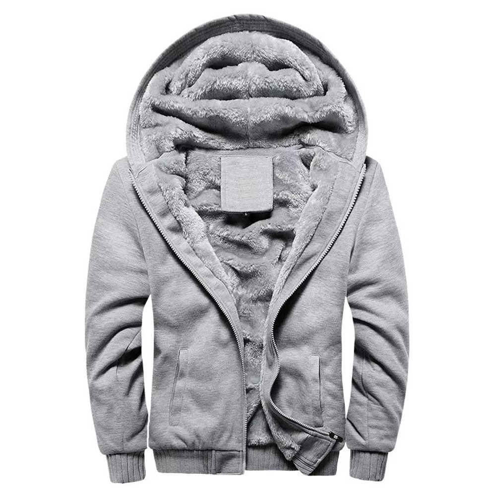 Mens Winter Fleece Hoodie Jacket Thick Warm Zipper Sweatshirt Coat For Casual Wear Sports 13