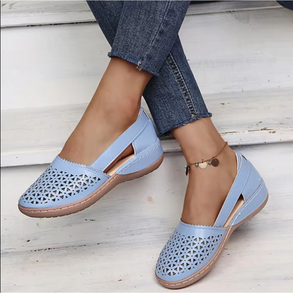 Womens Retro Mary Jane Summer Sandals Comfy Flat Round Toe Shoes With Button Strap Plus Size 43 8