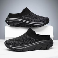 mens summer breathable indoor and outdoor slippers thick bottom fashion slides for home walking and casual wear