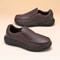 Mens Wide Width Leather Slip On Casual Shoes With Arch Support And Pain Relief For Swollen Feet 4
