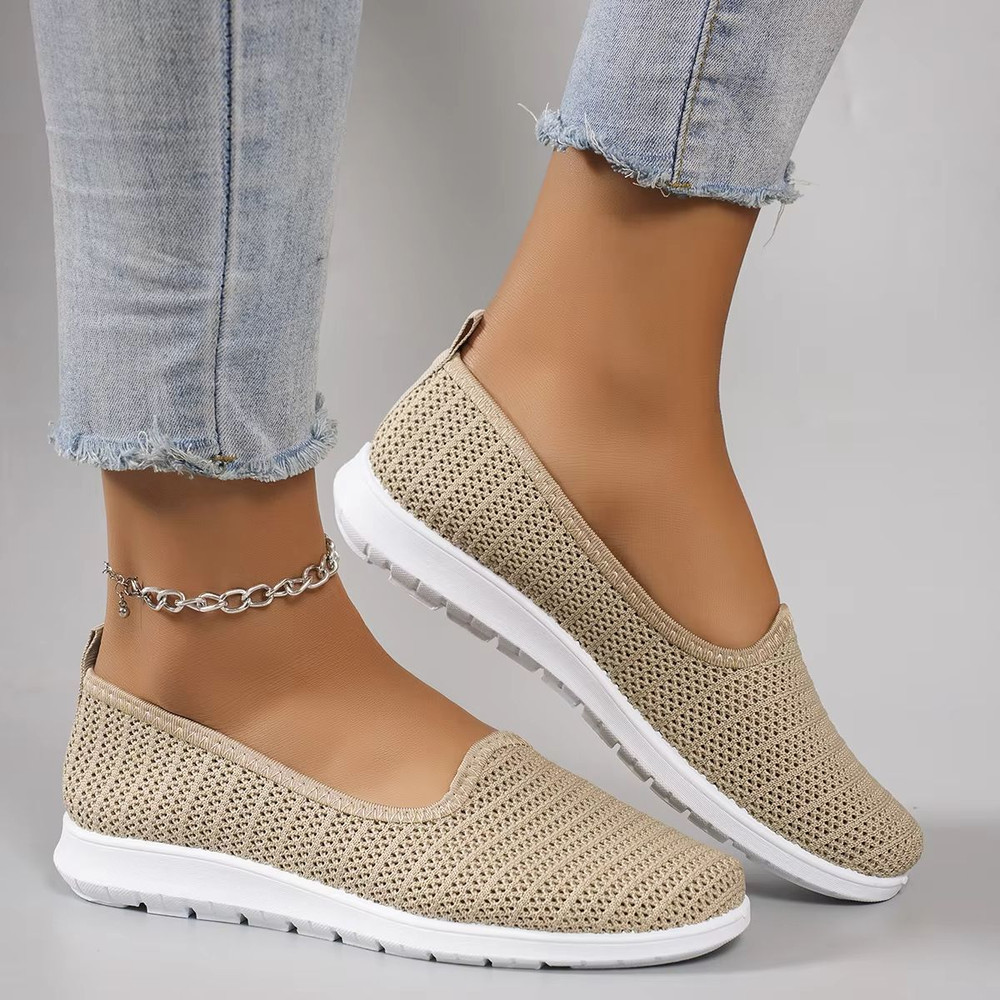 Womens Summer Breathable Mesh Flat Shoes Casual Lightweight Sneakers 3