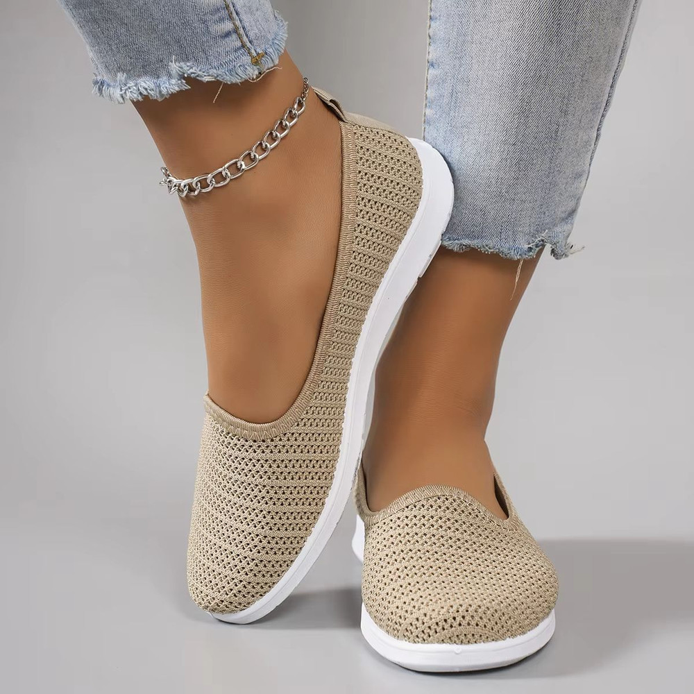 Womens Summer Breathable Mesh Flat Shoes Casual Lightweight Sneakers 5